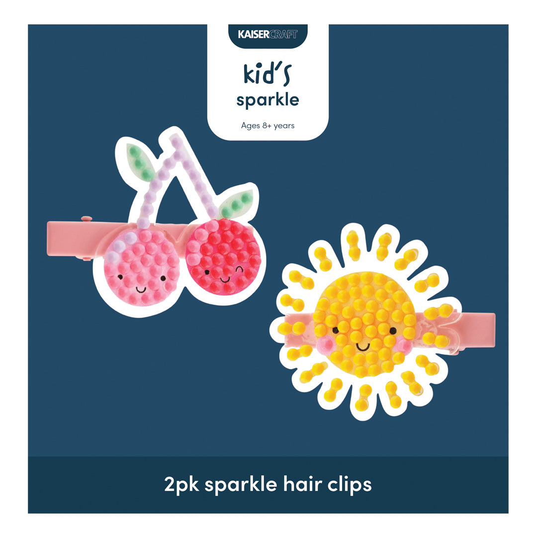 Mini Sparkle Hair Clips 2pk - Summer